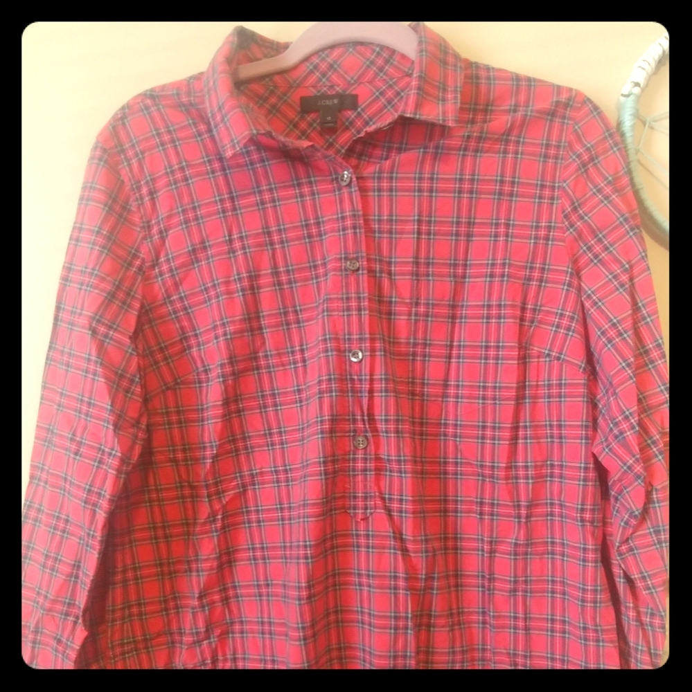 J. Crew Plaid red shirt
